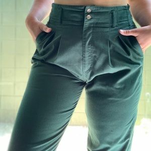 Zero Sport Forest Green High Waist Trousers
